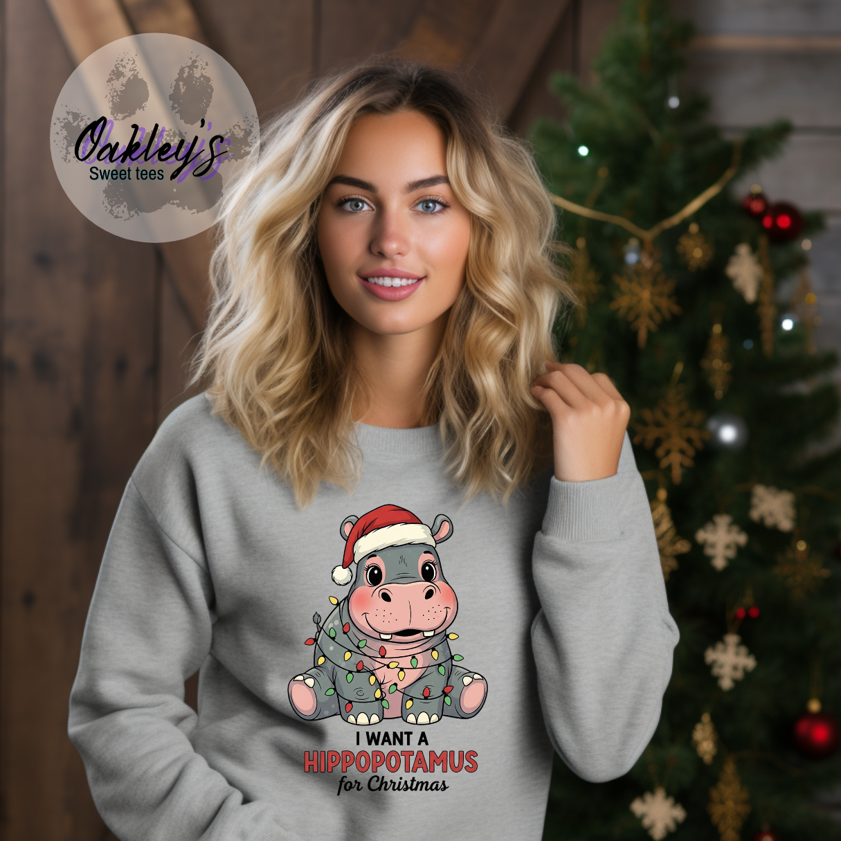I want a Hippopotamus for Christmas | Crew neck