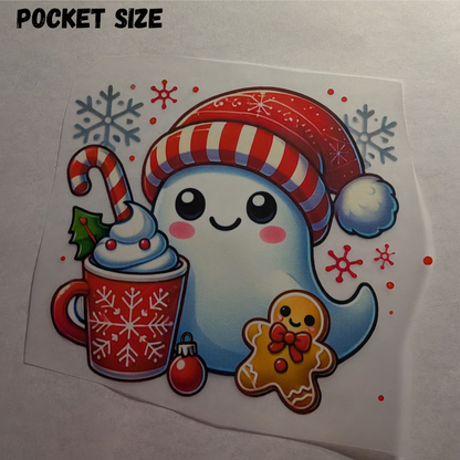 Holiday Ghost : Ready made print T-shirt Pocket size