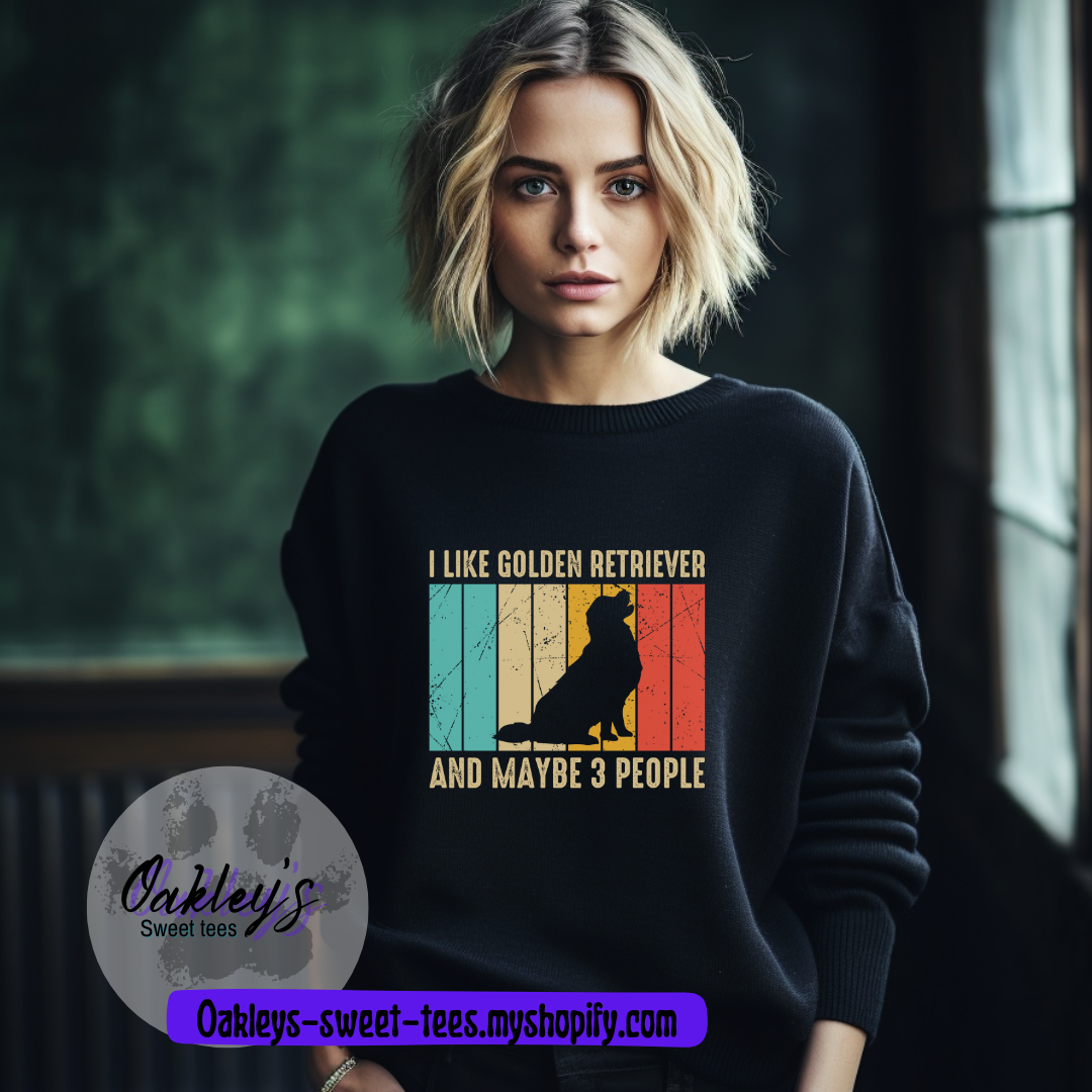 I like Golden Retriever | Crew neck