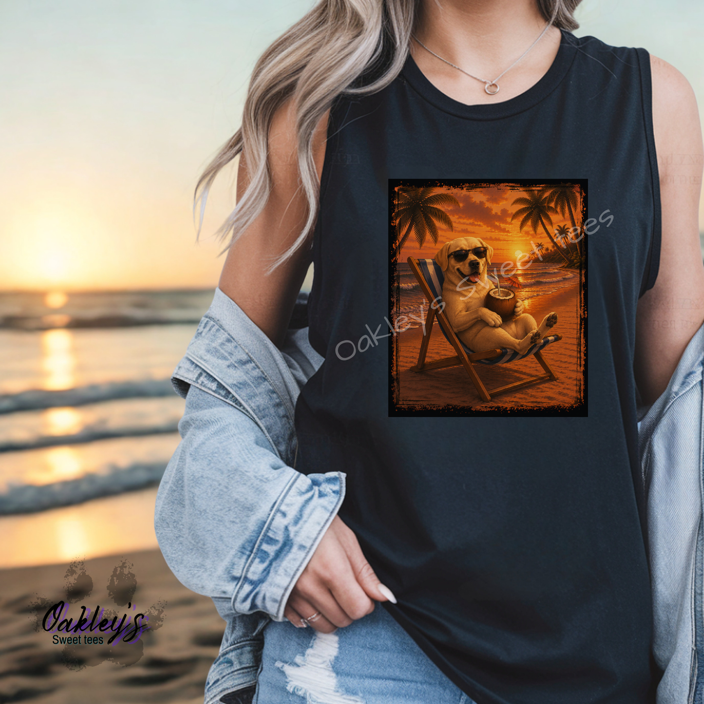 Labrador Retriever - Sunset doggos  | Tank top