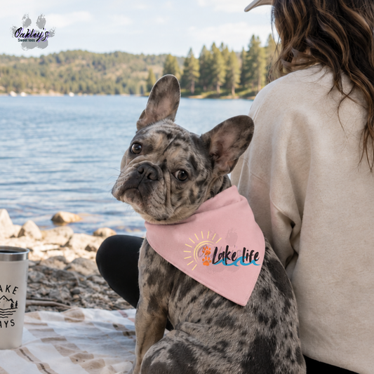 Lake Life (sunrise )bandana | Summer pup collection