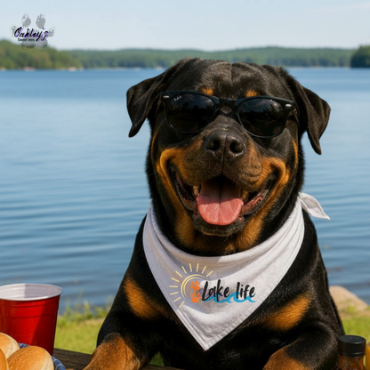 Lake Life (sunrise )bandana | Summer pup collection