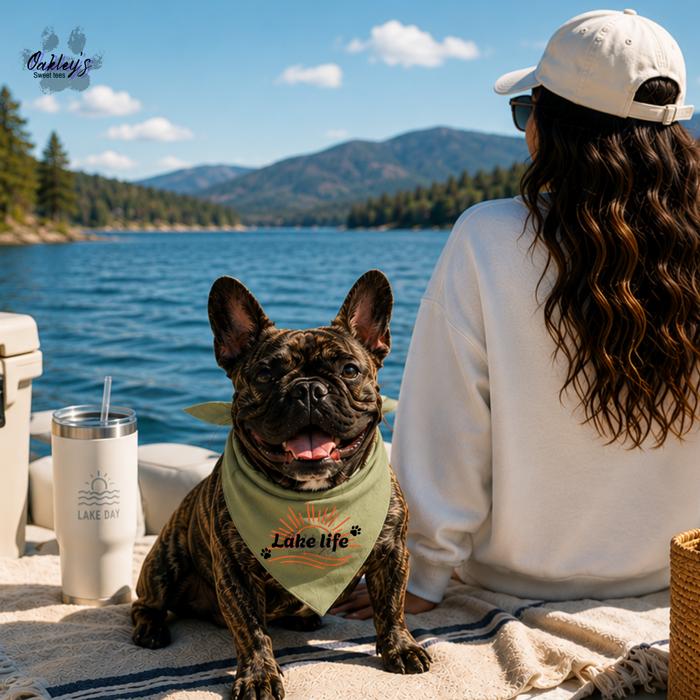 Lake Life sun bandana | Summer pup collection