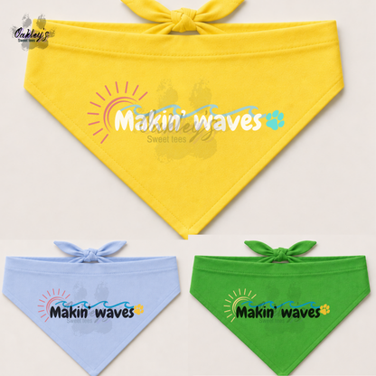 Makin' waves (sunrise) bandana | Summer pup collection