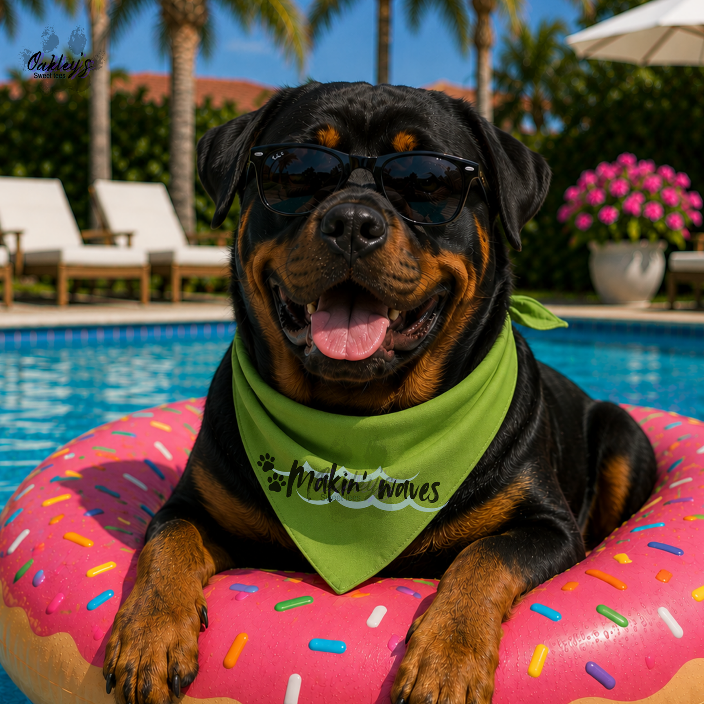 Makin' waves bandana | Summer pup collection