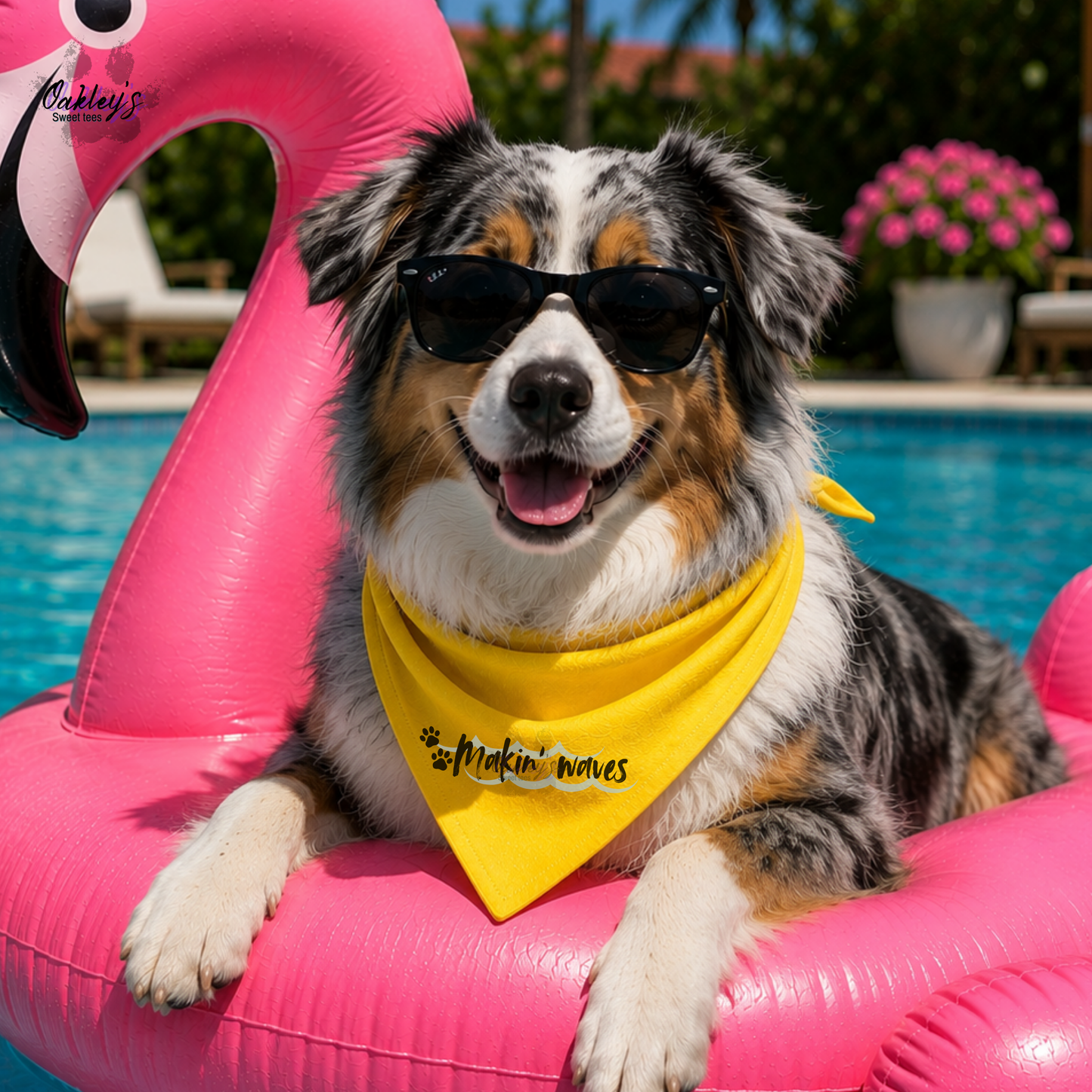 Makin' waves bandana | Summer pup collection