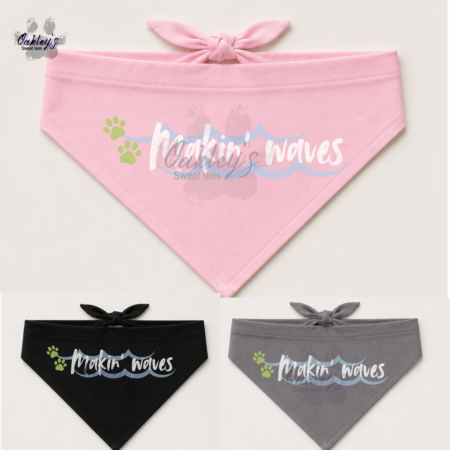 Makin' waves bandana | Summer pup collection