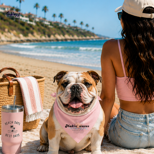 Makin' waves (sunset) bandana | Summer pup collection