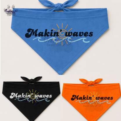 Makin' waves (sunset) bandana | Summer pup collection