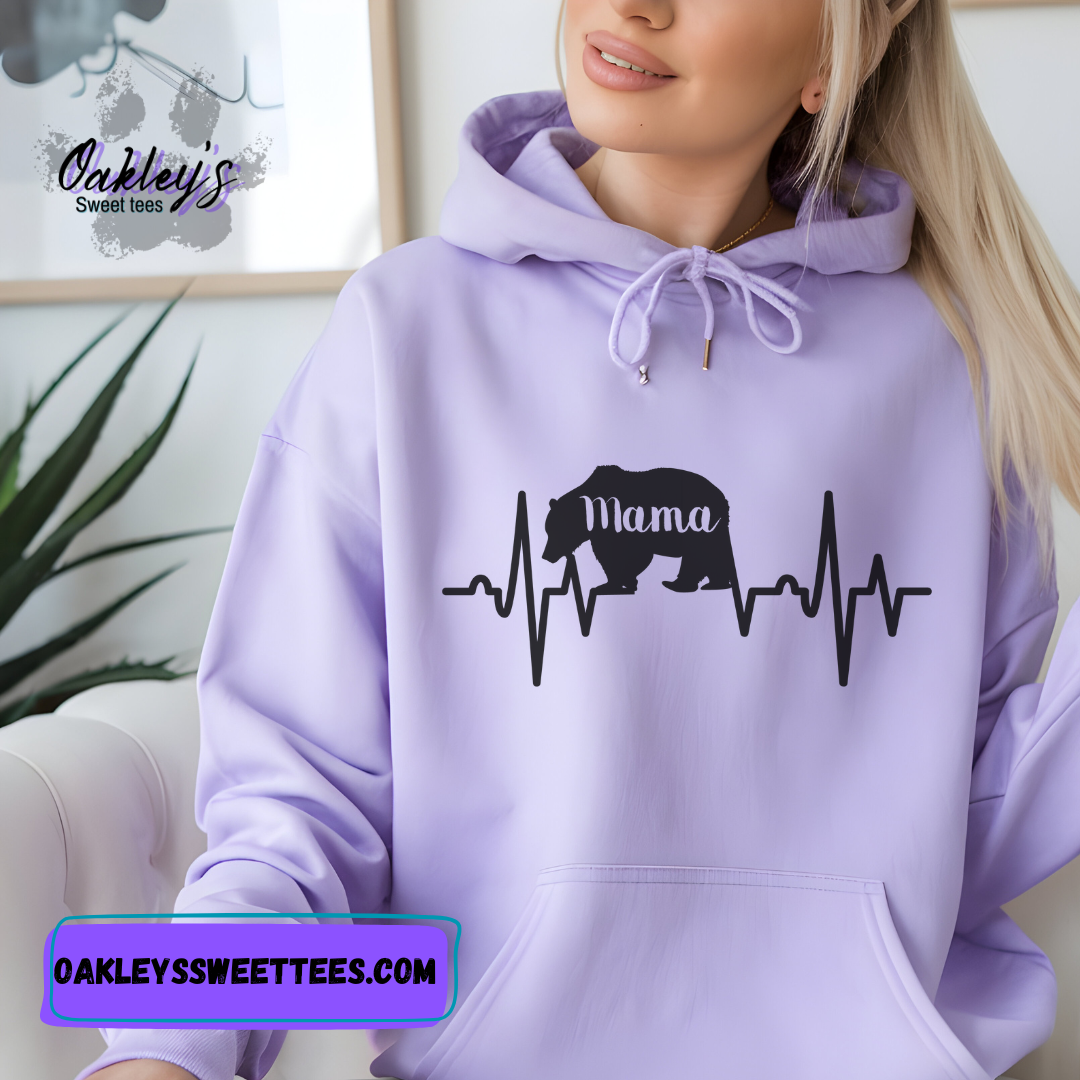 Mama Bear heartbeat | hoodie