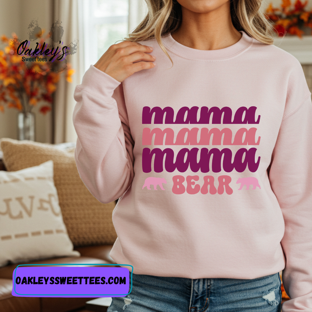 Retro Mama Bear | Crew neck Sweatshirt