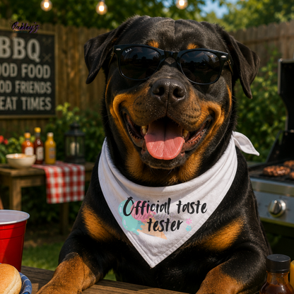 Official taste tester (ice cream) bandana | Summer pup collection