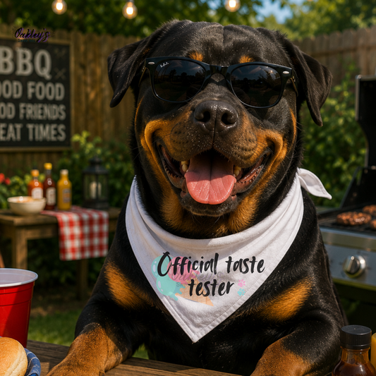 Official taste tester (ice cream) bandana | Summer pup collection