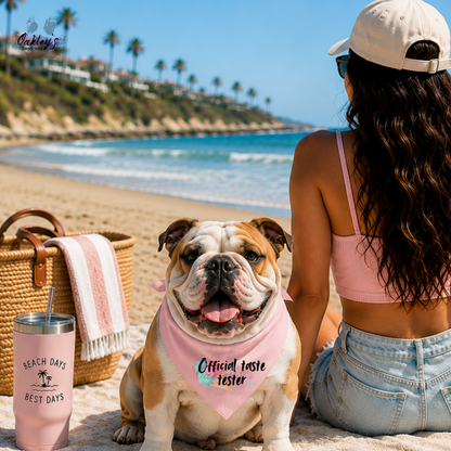 Official taste tester (ice cream) bandana | Summer pup collection