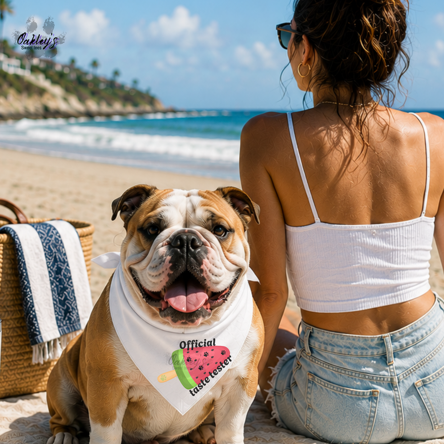Official taste tester (watermelon) bandana | Summer pup collection
