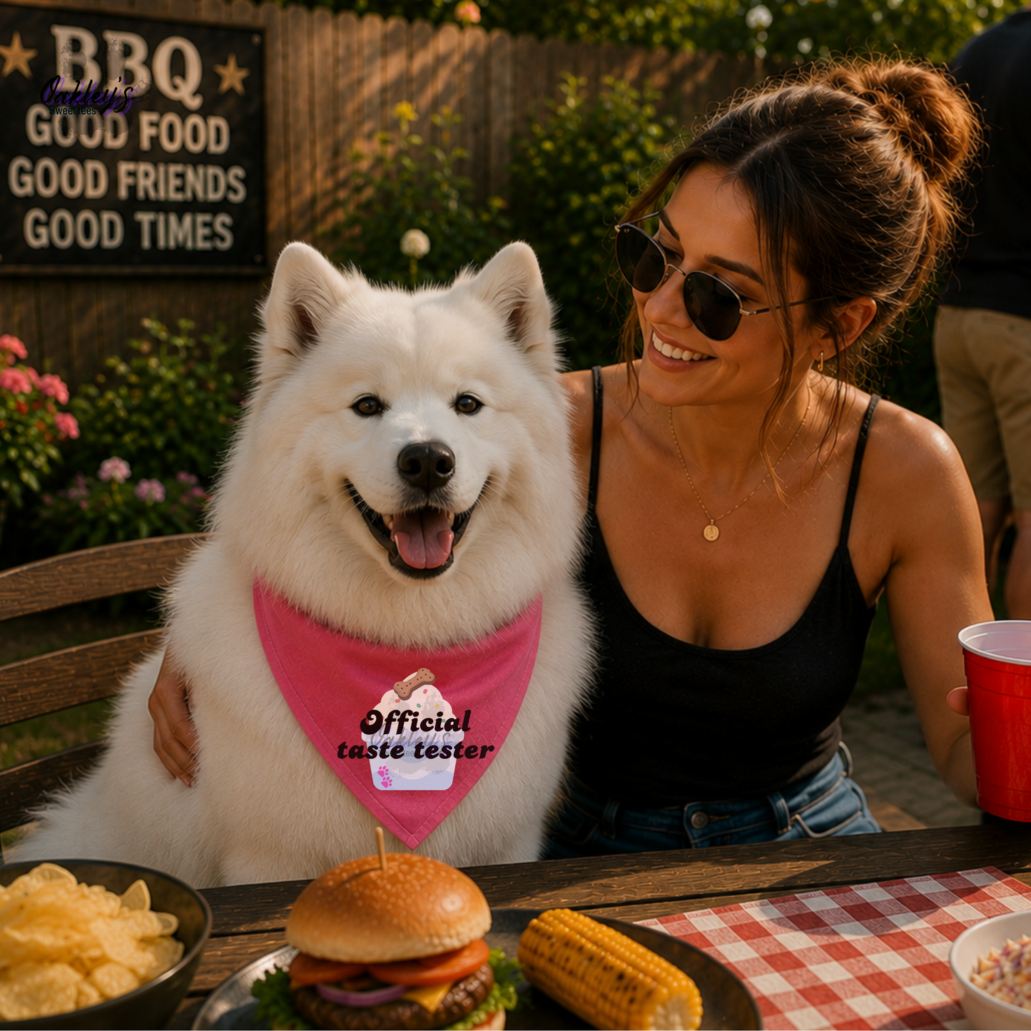 Official taste tester (cupcake) bandana | Summer pup collection