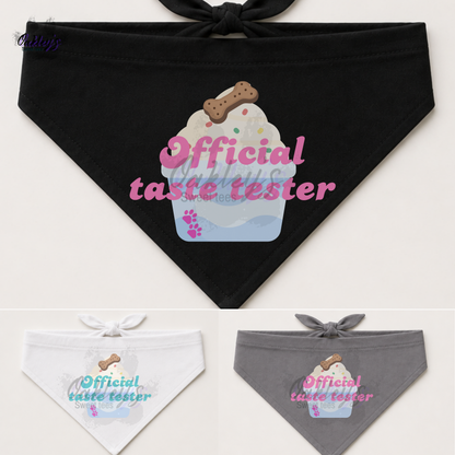 Official taste tester (cupcake) bandana | Summer pup collection