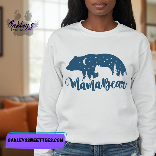 Outdoorsy Mama Bear | Crew neck Sweatshirt