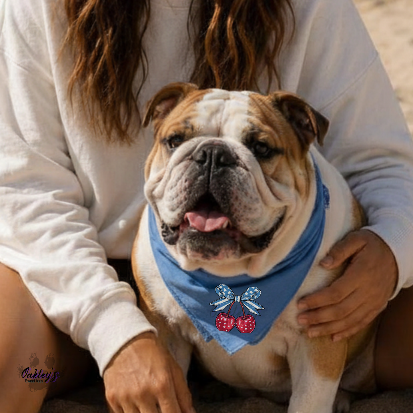 Patriotic cherries bandana | 4th of July