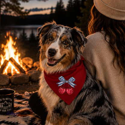 Patriotic cherries bandana | 4th of July