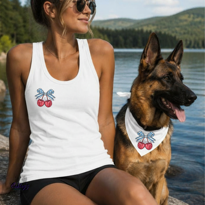 Patriotic cherries bandana | 4th of July