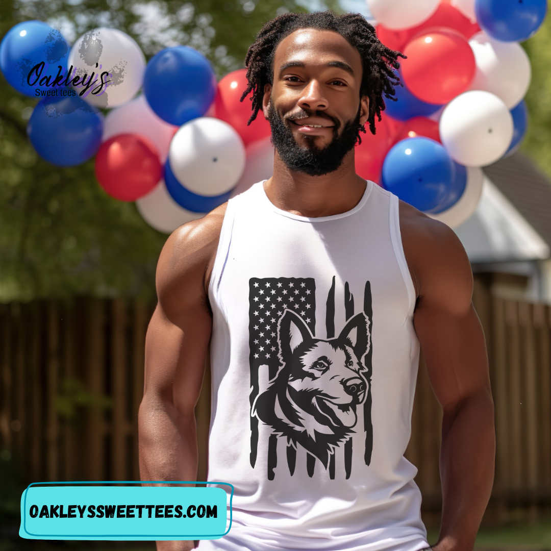 Patriotic German Shepherd | Tank