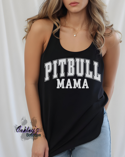 Pitbull Mama tank (White design)