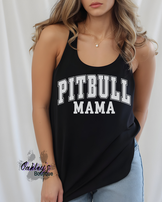 Pitbull Mama tank (White design)