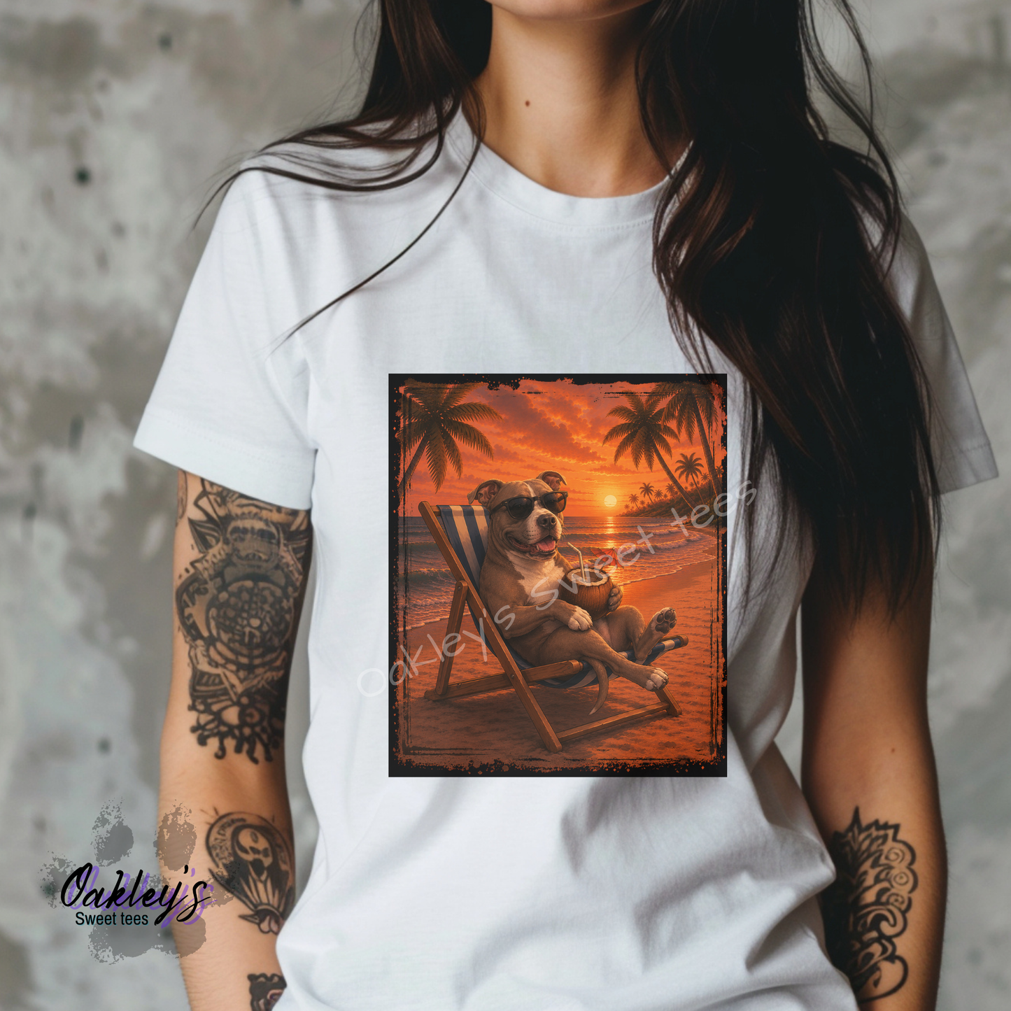Pitbull - Sunset doggos  | Tee