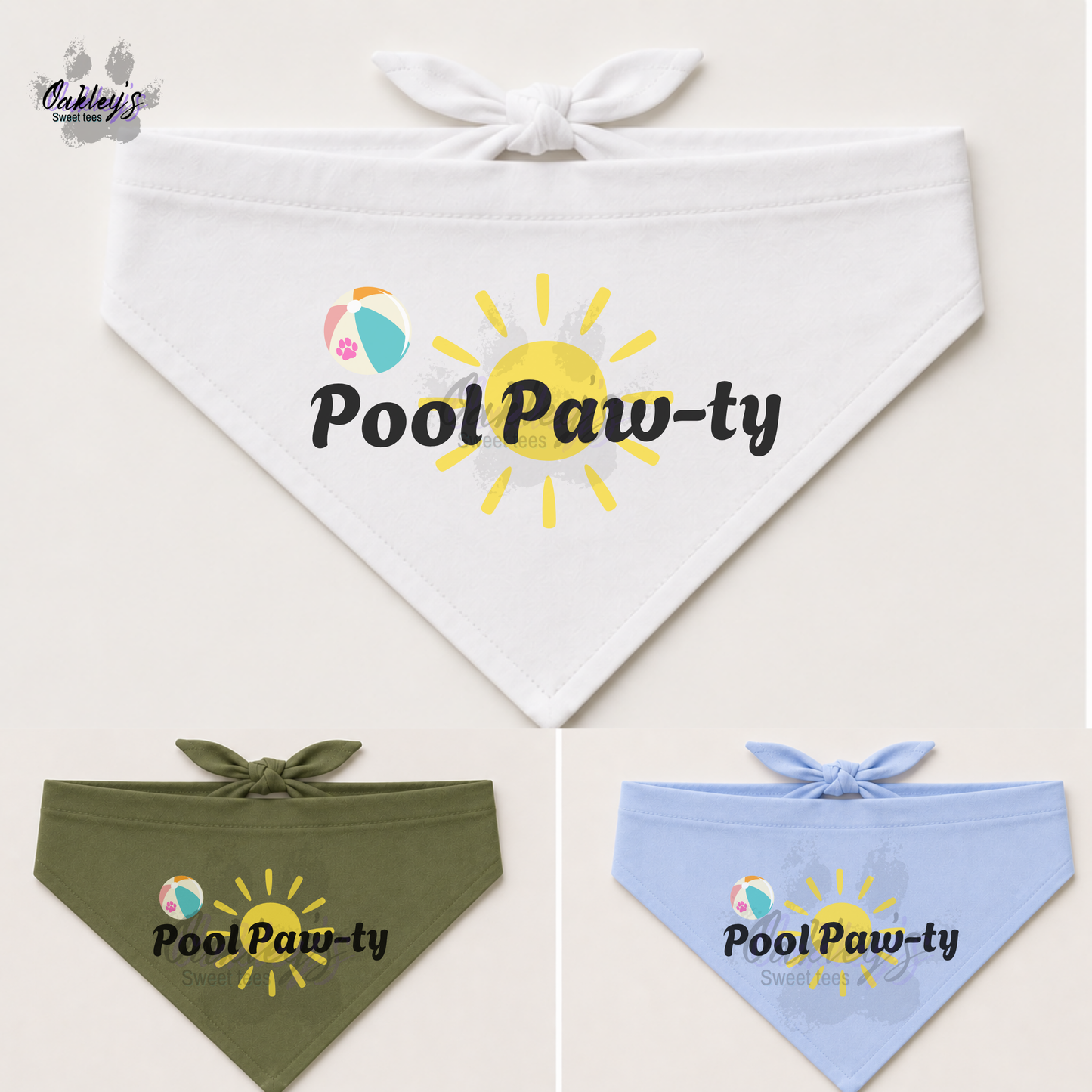 Pool Pawty sun bandana | Summer pup collection