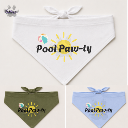 Pool Pawty sun bandana | Summer pup collection