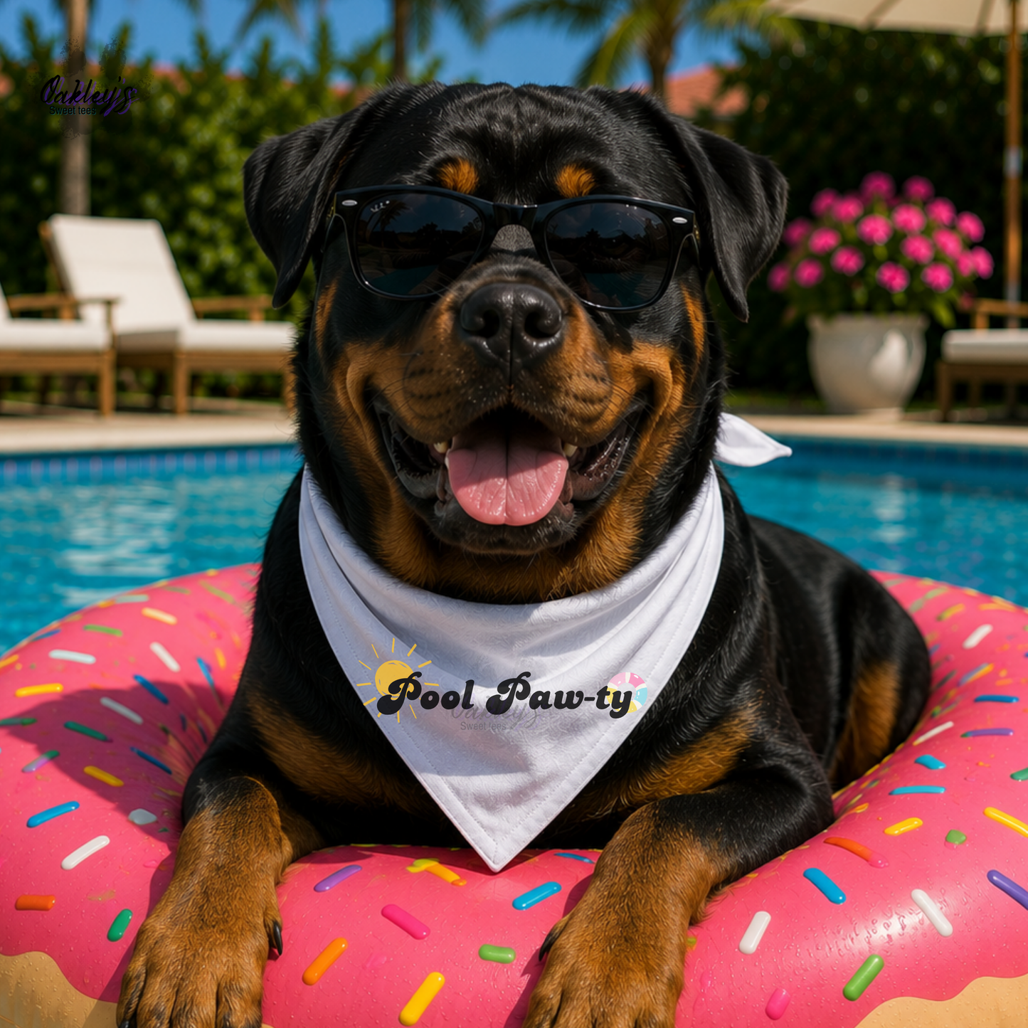 Pool Pawty (floatie) bandana | Summer pup collection