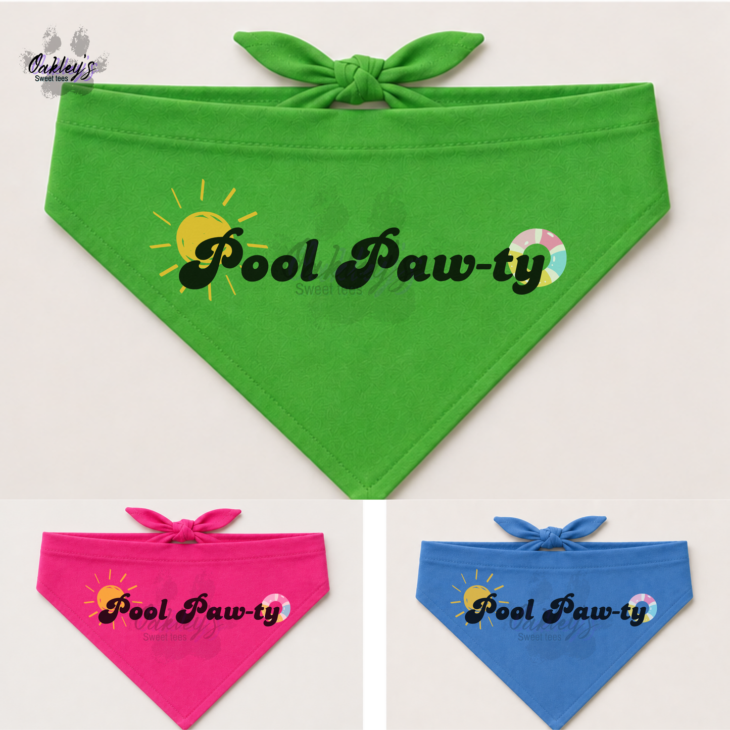 Pool Pawty (floatie) bandana | Summer pup collection
