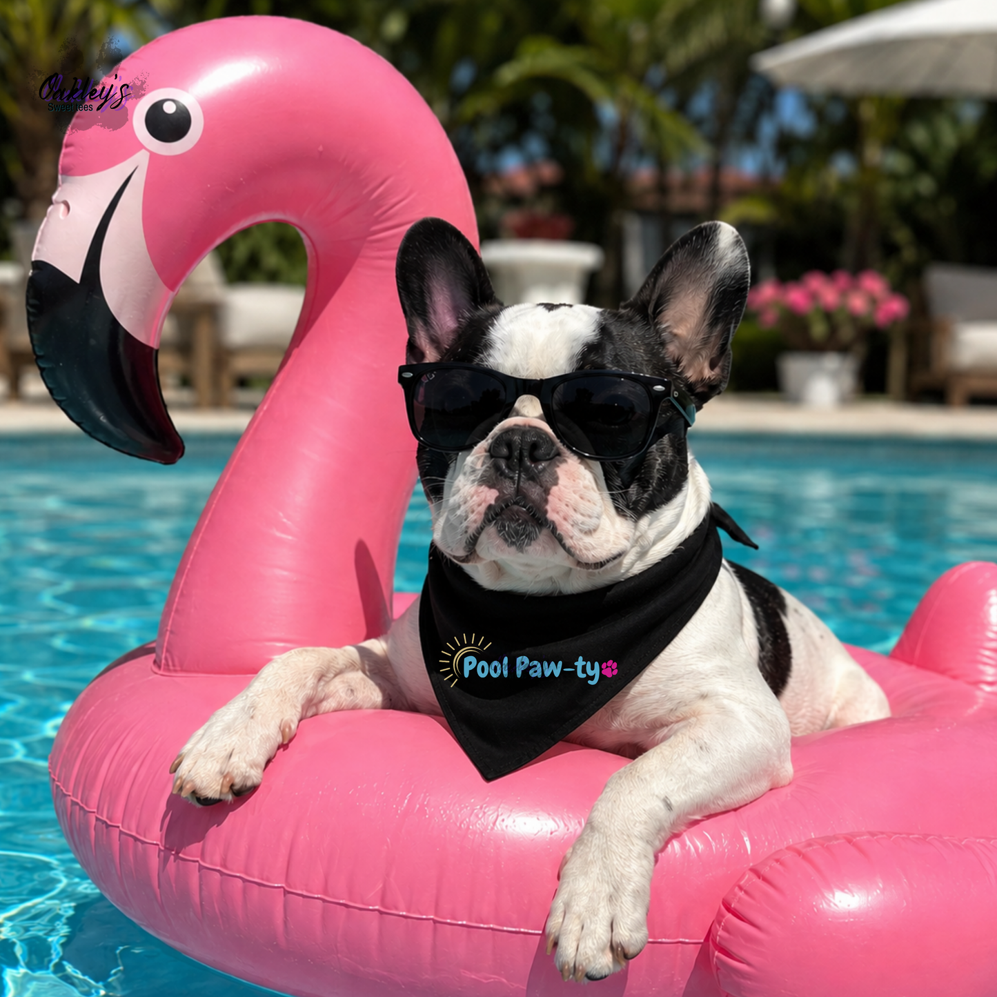 Pool Pawty (sunrise) bandana | Summer pup collection
