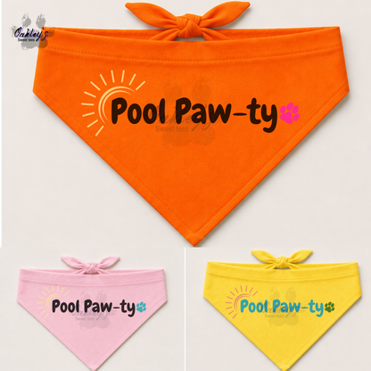 Pool Pawty (sunrise) bandana | Summer pup collection