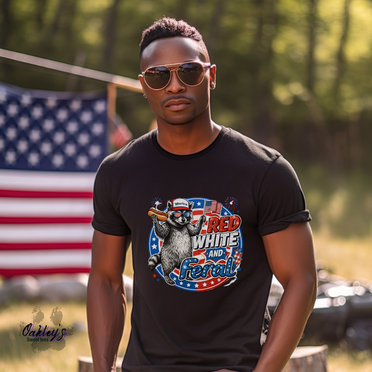 Red, white and feral | Tee