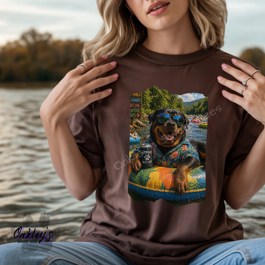 River floatin' Rottie| Tee