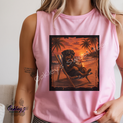 Rottweiler - Sunset doggos  | Tank top