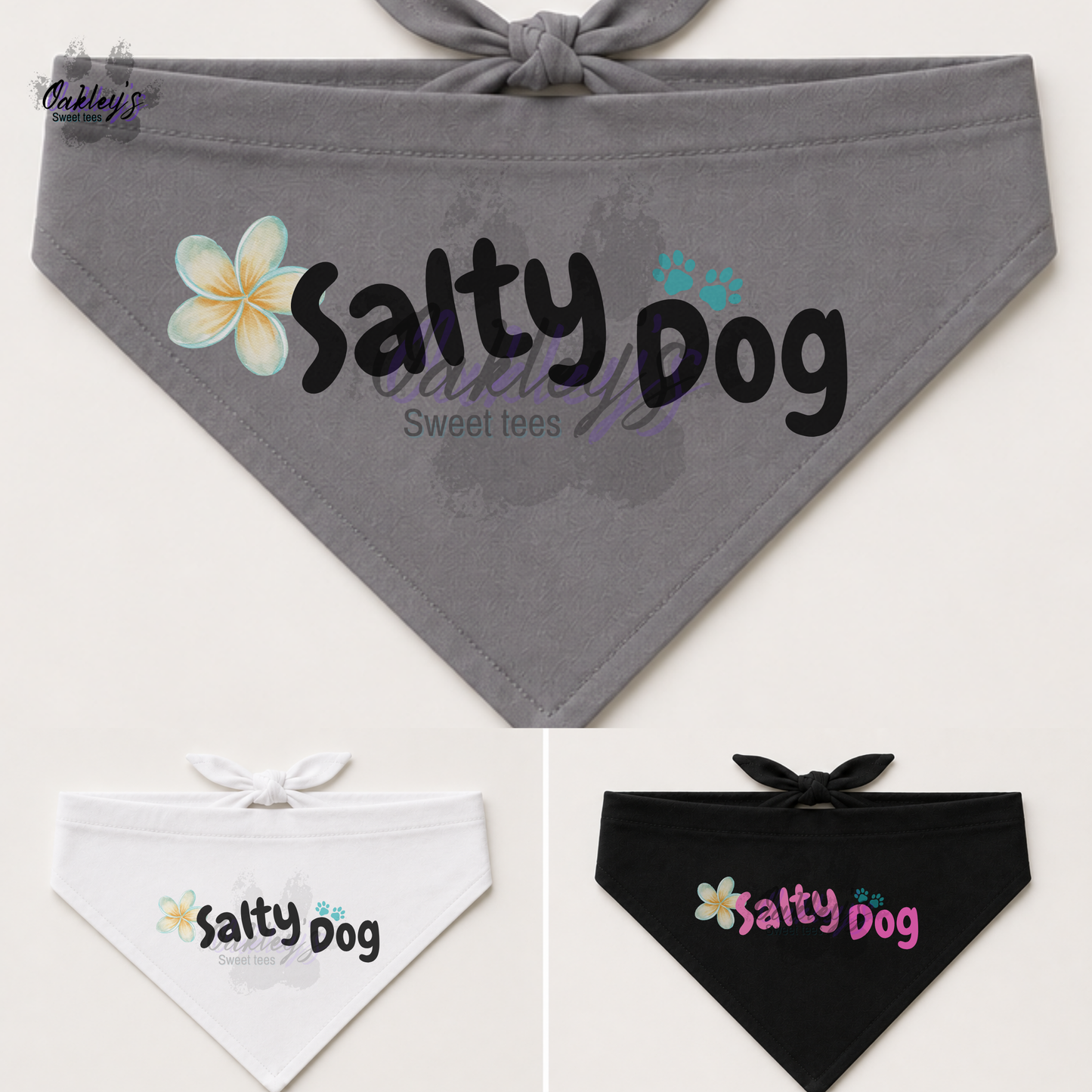 Salty Dog (flower) bandana | Summer pup collection