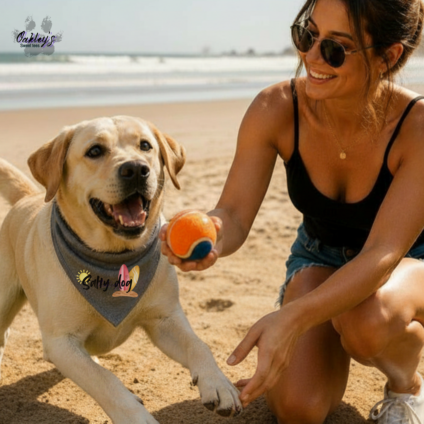 Salty Dog (surfboard) bandana | Summer pup collection