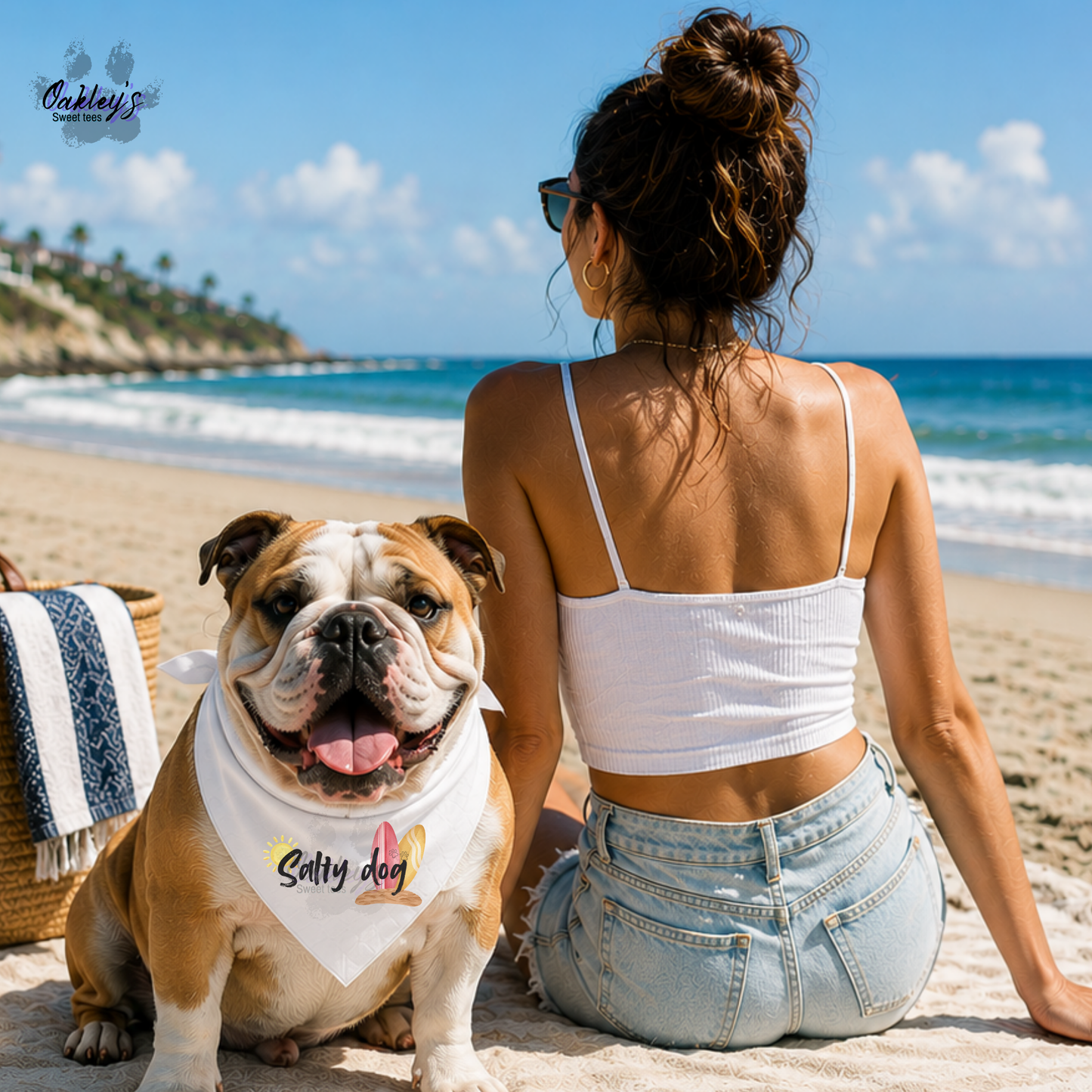 Salty Dog (surfboard) bandana | Summer pup collection