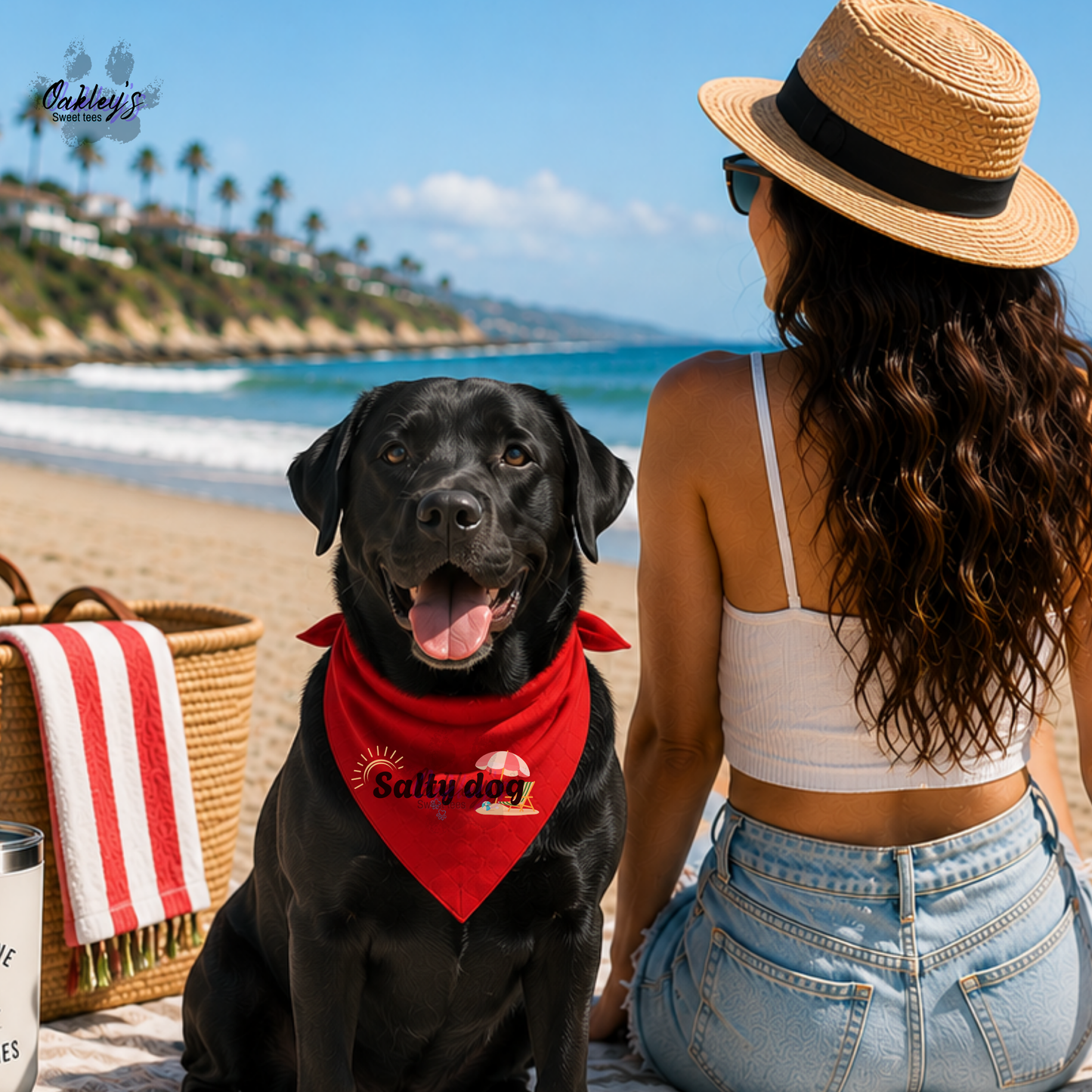 Salty Dog (sunrise) bandana | Summer pup collection