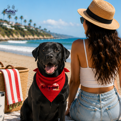 Salty Dog (sunrise) bandana | Summer pup collection