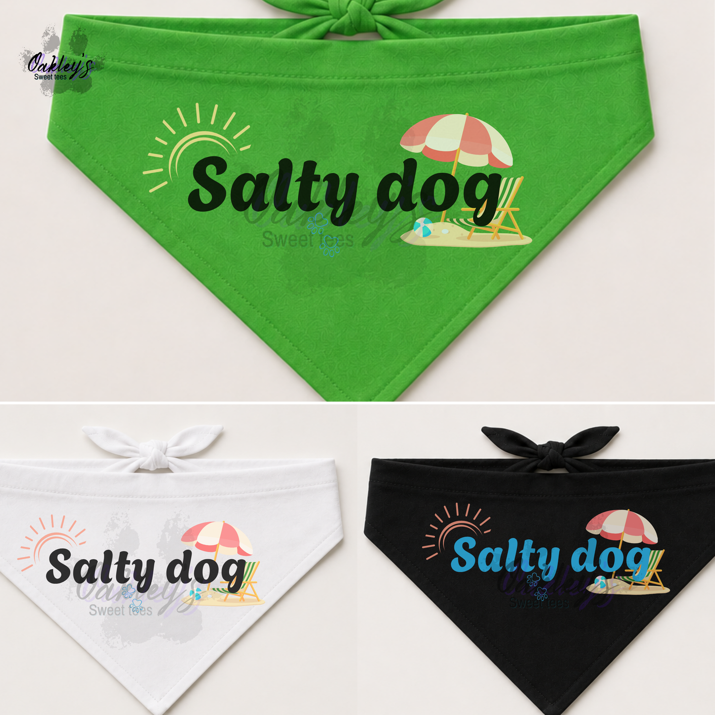 Salty Dog (sunrise) bandana | Summer pup collection