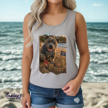 Sand Castle Staffy  | Tank top