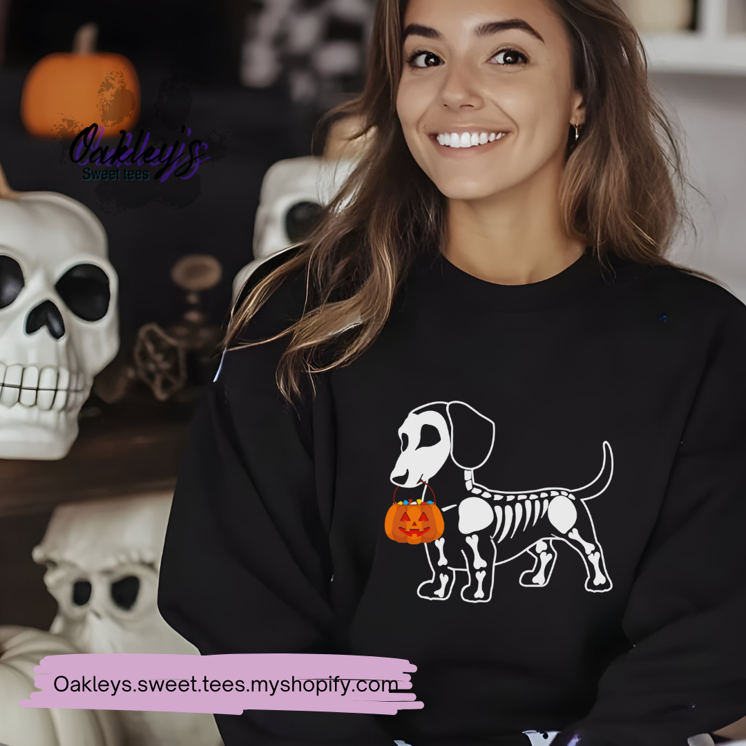 Skeleton Doxie | Crew neck