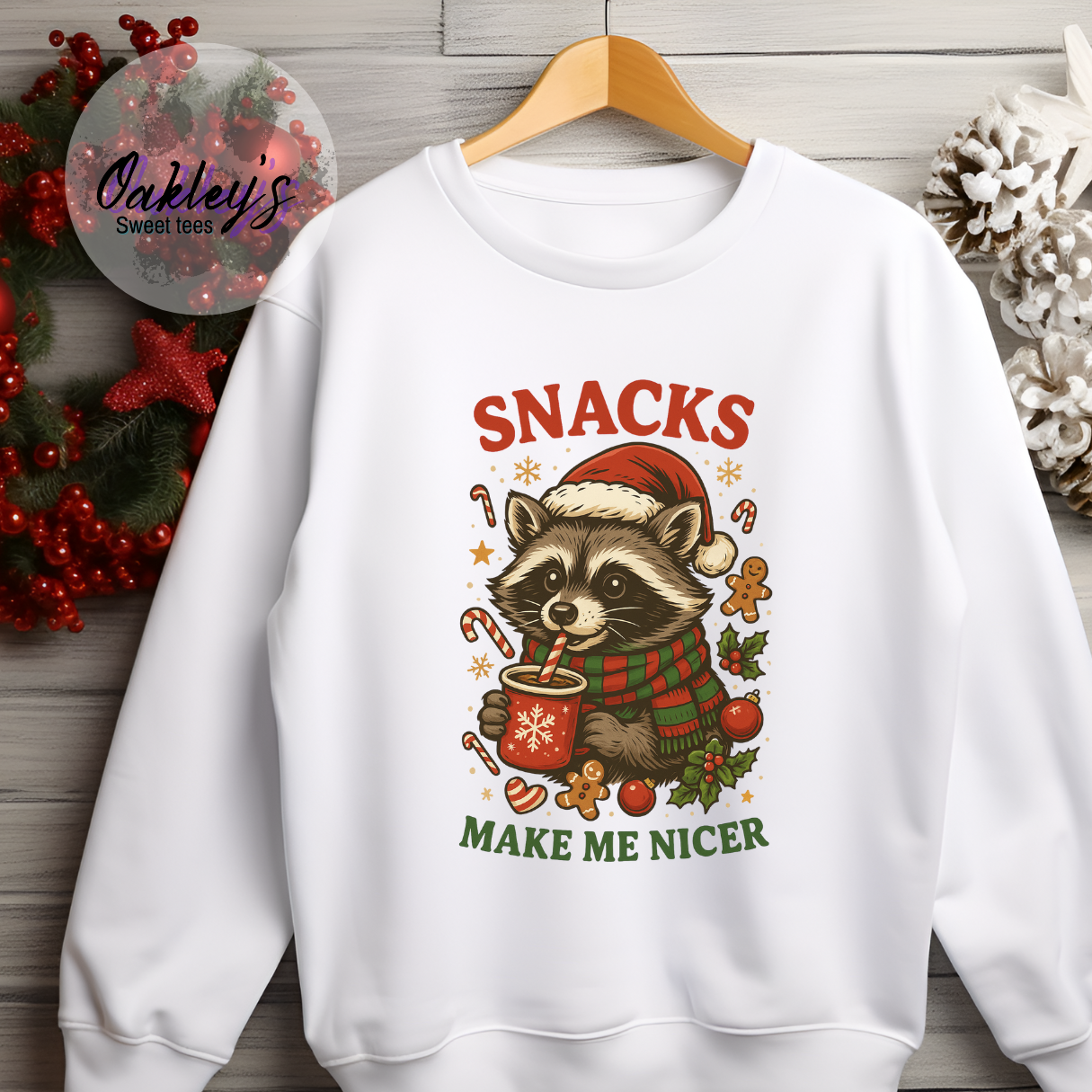 Snacks make me nicer | Crew neck