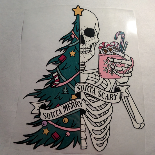 Sorta Merry Sorta Scary Skeleton : Ready made print T-shirt