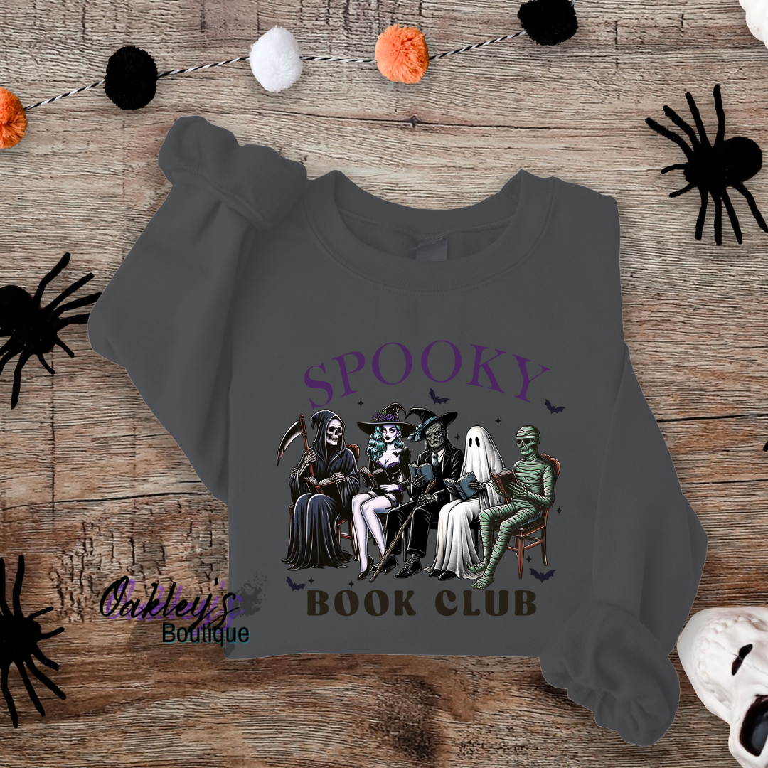 Spooky book club crew neck