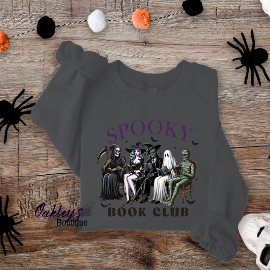 Spooky book club crew neck